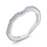 Round Diamond Wedding Band in 14K White Gold