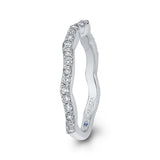 Round Diamond Wedding Band in 14K White Gold