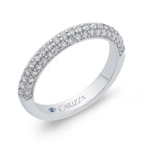 Round Diamond Half-Eternity Wedding Band in 14K White Gold