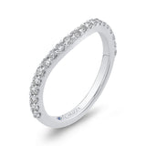 Round Diamond Wedding Band in 14K White Gold