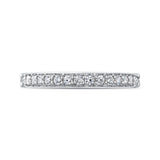 Round Diamond Half-Eternity Wedding Band in 14K White Gold