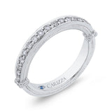 Round Diamond Half-Eternity Wedding Band in 14K White Gold
