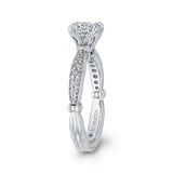 Round Diamond Engagement Ring in 14K White Gold (Semi-Mount)