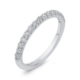 Round Diamond Half-Eternity Wedding Band in 14K White Gold