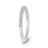 Round Diamond Half-Eternity Wedding Band in 14K White Gold
