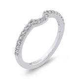 Round Diamond Half-Eternity Wedding Band in 14K White Gold