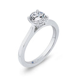 Round Diamond Classic Engagement Ring in 14K White Gold (Semi-Mount)