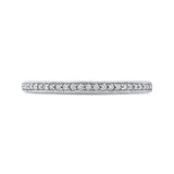 Round Diamond Half-Eternity Wedding Band in 14K White Gold