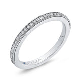 Round Diamond Half-Eternity Wedding Band in 14K White Gold