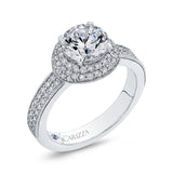 Diamond Engagement Ring in 14K White Gold (Semi-Mount)