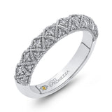 Round Diamond Half-Eternity Wedding Band in 14K White Gold