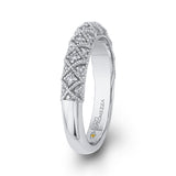 Round Diamond Half-Eternity Wedding Band in 14K White Gold
