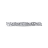 Round Diamond Half-Eternity Wedding Band in 14K White Gold