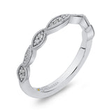 Round Diamond Half-Eternity Wedding Band in 14K White Gold