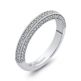 Round Diamond Half-Eternity Wedding Band in 14K White Gold