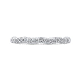 Round Diamond Wedding Band in 14K White Gold
