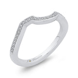 Round Diamond Half-Eternity Wedding Band in 14K White Gold