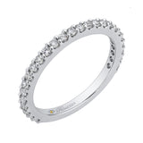 Round Diamond Wedding Band in 14K White Gold