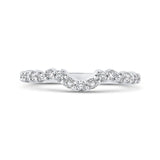 Round Diamond Wedding Band in 18K White Gold