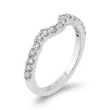 Round Diamond Wedding Band in 18K White Gold