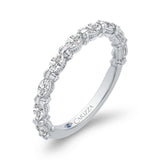 Marquise Cut Diamond Wedding Band in 14K White Gold