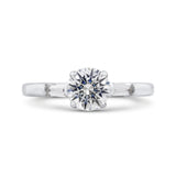 Round Diamond Engagement Ring in 14K White Gold (Semi-Mount)