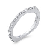 Round Diamond Wedding Band in 14K White Gold