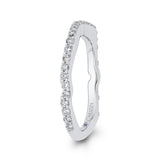 Round Diamond Wedding Band in 14K White Gold