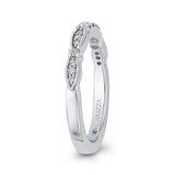 Round Diamond Wedding Band in 14K White Gold