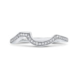 Round Diamond Wedding Band in 14K White Gold
