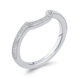 Round Diamond Half-Eternity Wedding Band in 14K White Gold