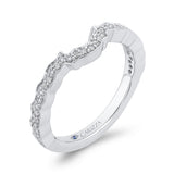 Round Diamond Wedding Band in 14K White Gold