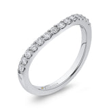Round Diamond Wedding Band in 14K White Gold