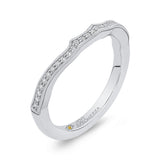 Round Diamond Wedding Band in 14K White Gold