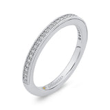 Round Diamond Half-Eternity Wedding Band in 14K White Gold