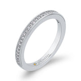 Round Diamond Half-Eternity Wedding Band in 14K White Gold