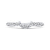 Round Diamond Wedding Band in 14K White Gold