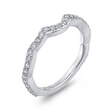 Round Diamond Wedding Band in 14K White Gold