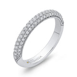 Round Diamond Half-Eternity Wedding Band in 14K White Gold
