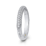 Round Diamond Half-Eternity Wedding Band in 14K White Gold