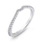 Round Diamond Wedding Band in 14K White Gold