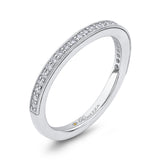 Round Diamond Half-Eternity Wedding Band in 14K White Gold