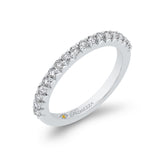 Round Diamond Half-Eternity Wedding Band in 14K White Gold