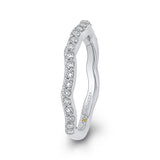 Round Diamond Wedding Band in 14K White Gold