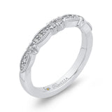 Round Diamond Half-Eternity Wedding Band in 14K White Gold