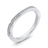 Round Diamond Half-Eternity Wedding Band in 14K White Gold