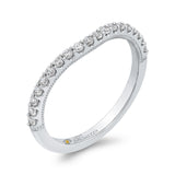 Round Diamond Half-Eternity Wedding Band in 14K White Gold