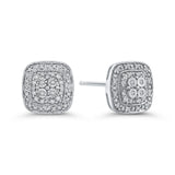 10K White Gold 1/5 Ct Diamond Fashion Earrings in 14K White Gold