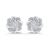 10K White Gold 1/3 Ct Diamond Fashion Earrings in 14K White Gold