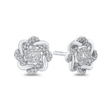 10K White Gold 1/3 Ct Diamond Fashion Earrings in 14K White Gold